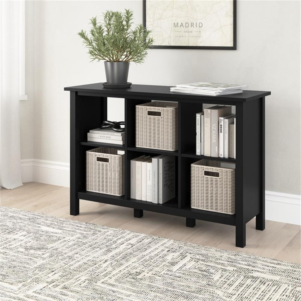 Broadview 6 Cube Organizer in Classic Black - Engineered Wood
