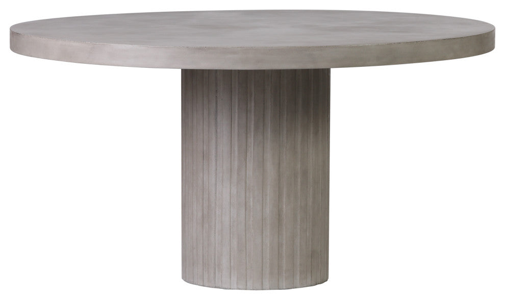 Tama Concrete Round Patio Dining Table