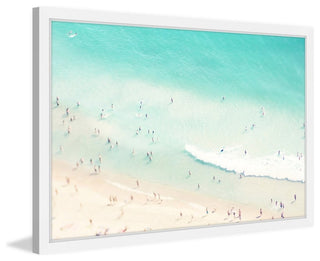 "Playing in the Surf" Framed Print by Ingrid Beddoes