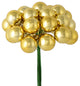 Vickerman N180108 6" Gold Shiny Ball Ornament Christmas Pick, Pack of 2