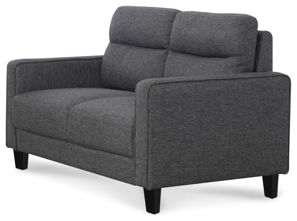 Asher Channeled Loveseat, Gray