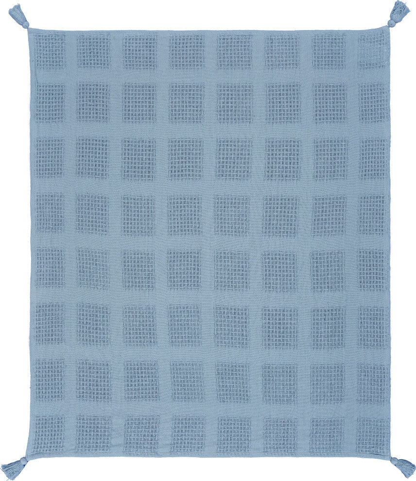 Charming Light Blue Throw Blanket, Blue