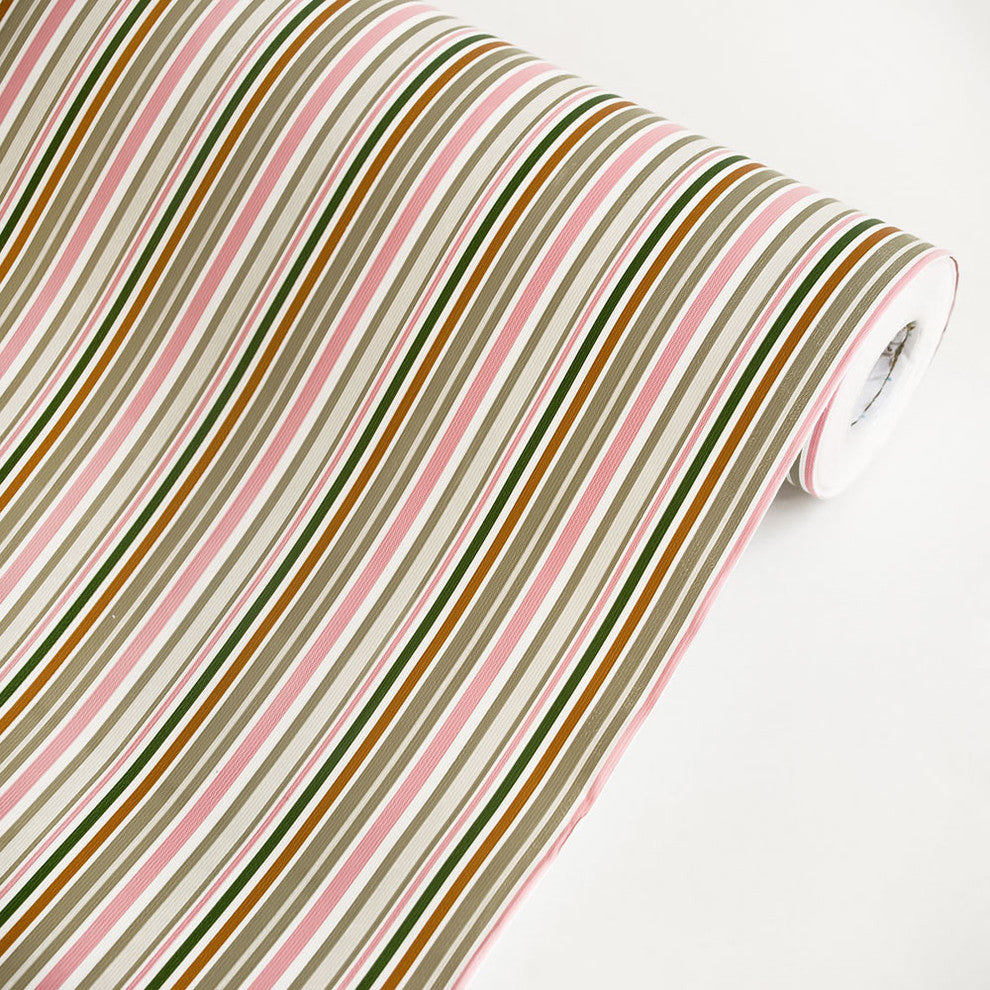 Colorful Stripes - Vinyl Self-Adhesive Wallpaper Prepasted Wall Decor (Roll)