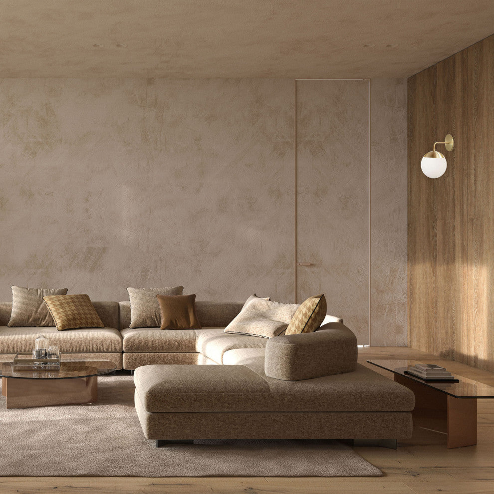 12" Dayana Transitional Modern Wall Sconce, Aged Brass