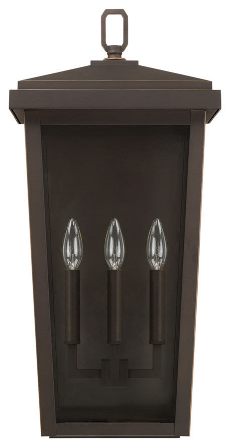 Donnelly 3 Light Outdoor Wall Lantern, Oiled Bronze