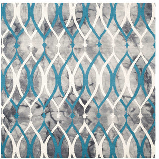 Safavieh Dip Dyed Ddy534J Geometric Rug, Gray/Ivory Blue, 2'3"x14'0" Runner