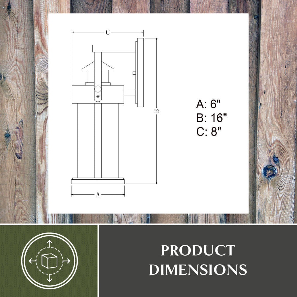 Cumberland Dualux 6" Outdoor Wall Sconce in Rust Iron