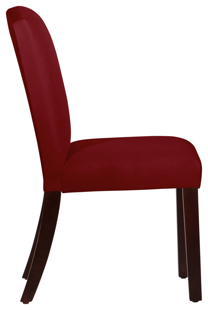 Janet Camel Back Dining Chair, Velvet Berry