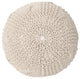 GDF Studio Ansel Knitted Cotton Pouf, Beige