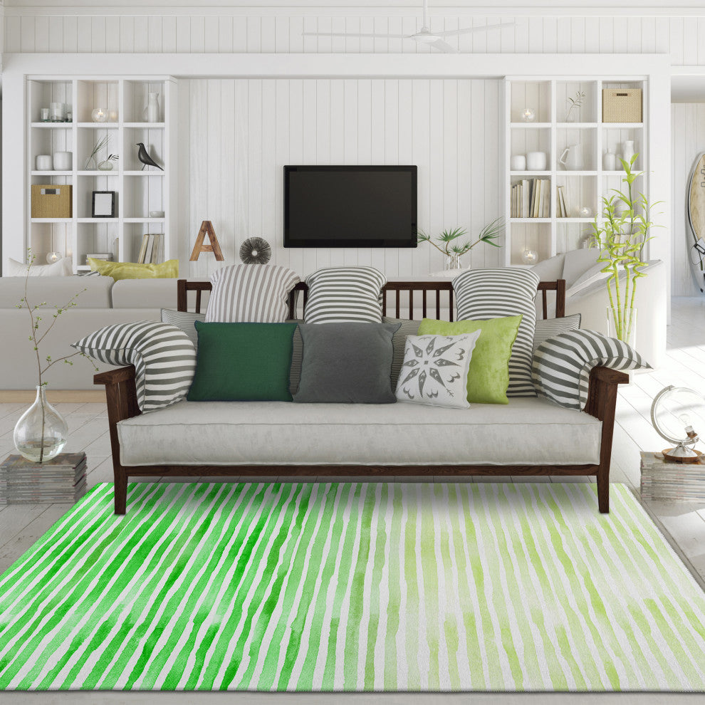 Indoor/Outdoor Seabreeze SZ8 Cactus Machine Washable 3' x 5' Rug