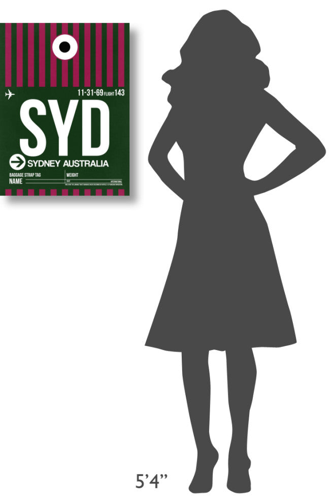"SYD Sydney Luggage Tag 2" Fine Art Print