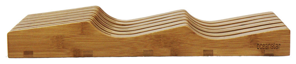 Oceanstar In-Drawer Bamboo Knife Organizer