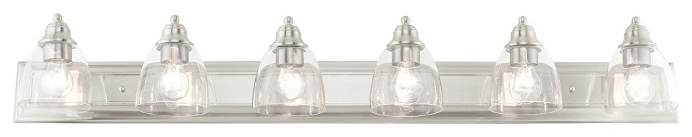 Brushed Nickel Transitional, Colonial, Vanity Sconce