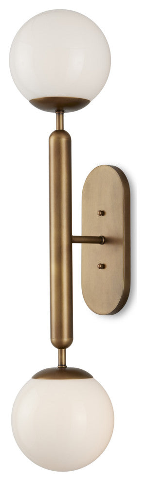 Barbican Double-Light Brass Wall Sconce