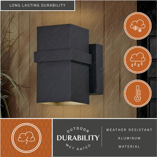 Lavage 4" LED Outdoor Wall Light Textured Black