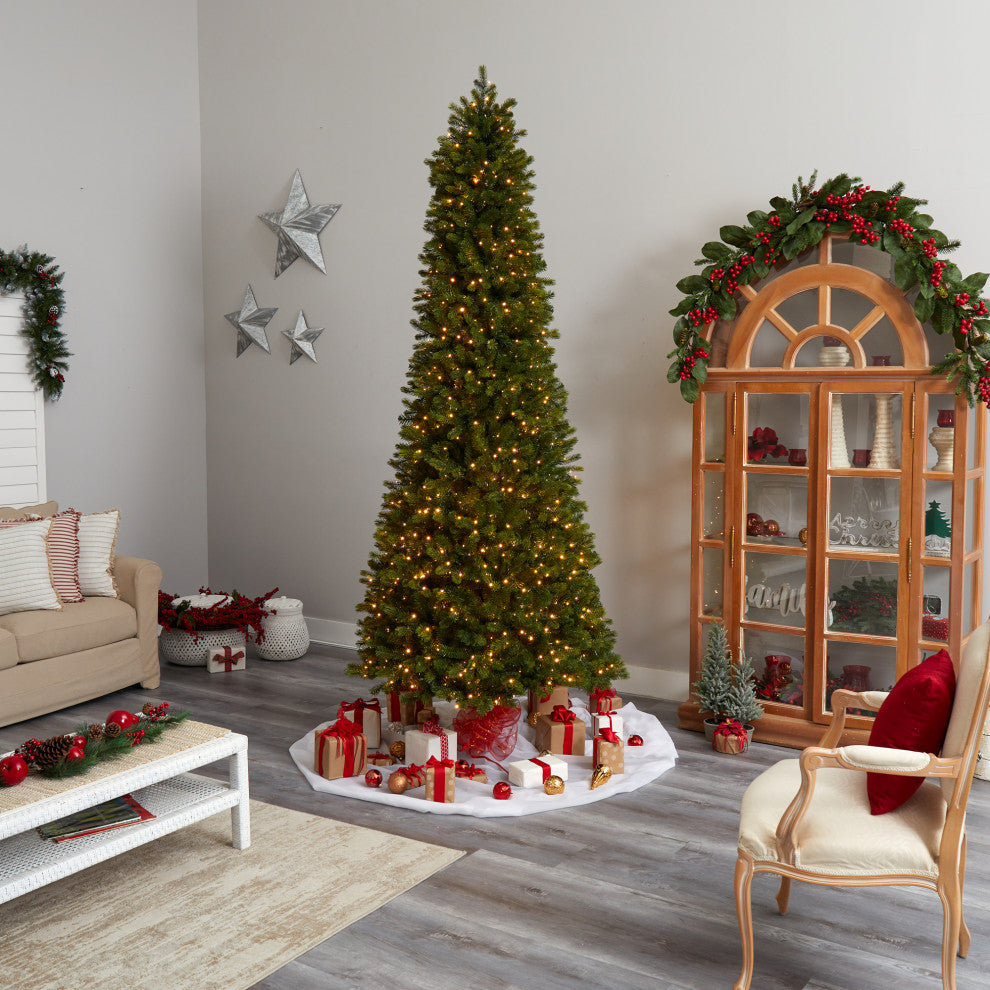 T3514 9.5' Slim Colorado Mountain Spruce Artificial Christmas Tree