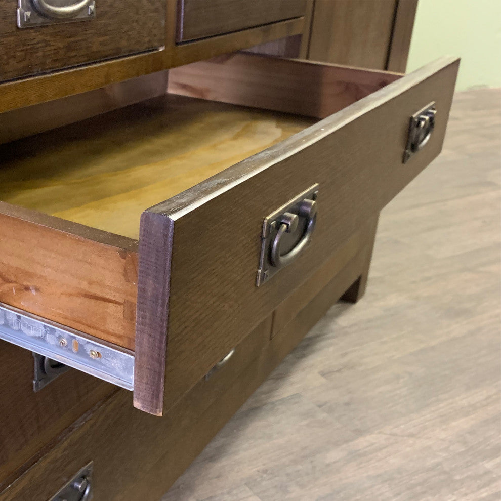 Mission 7 Drawer Sideboard with 2 Doors, Walnut (AW)