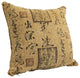 25" Double-Corded Patterned Tapestry Square Floor Pillow, Calligraphy