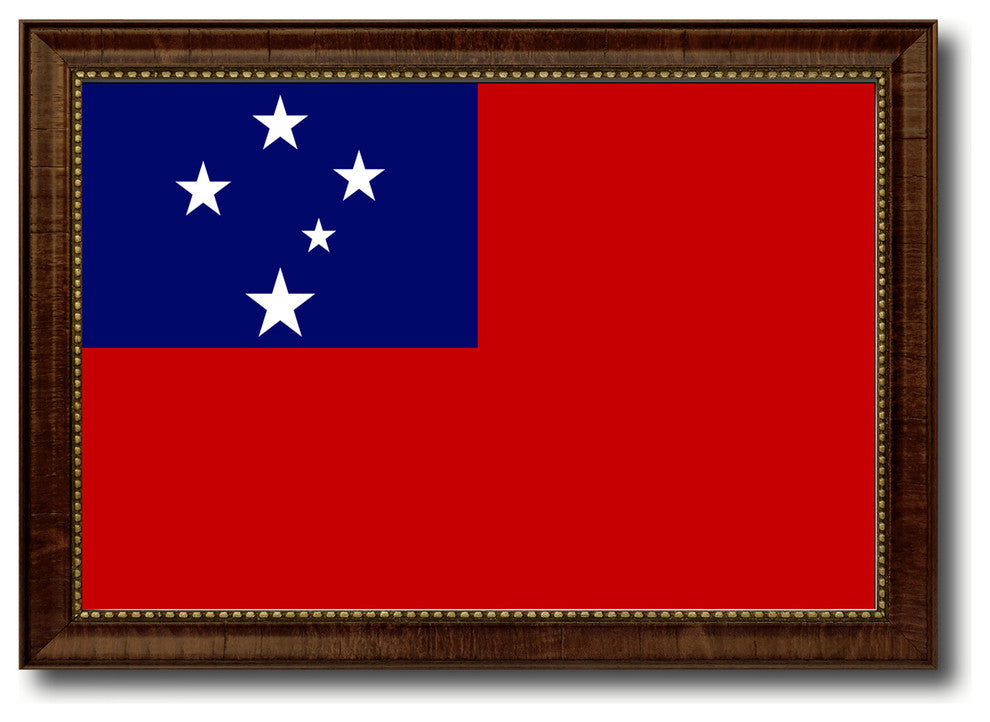 Western Samoa Country Flag Canvas Print, 27"x39"