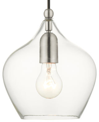 Livex Lighting Aldrich 1 Light Brushed Nickel Pendant