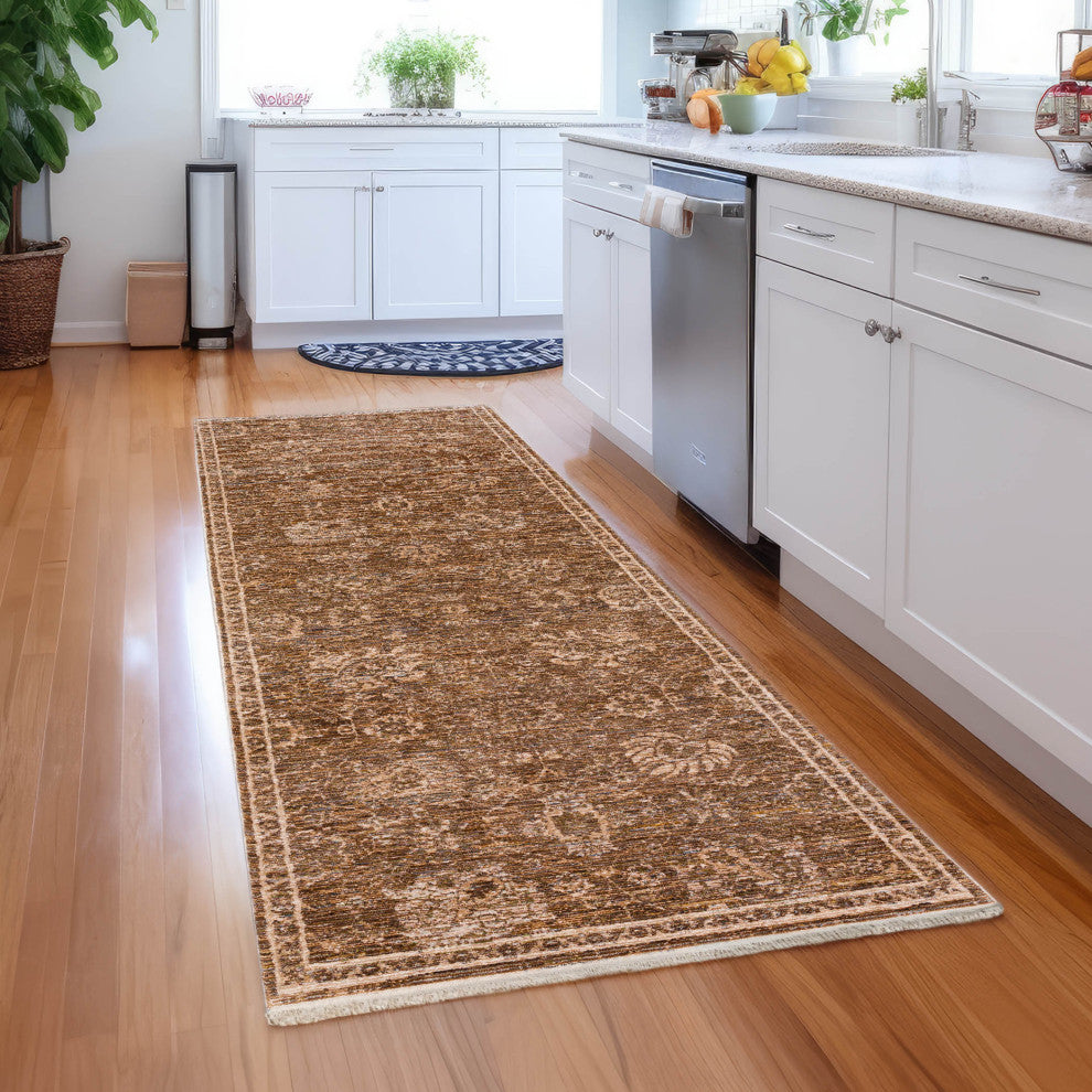 Yarra YA7 Chocolate 2'3" x 7'10" Runner Rug