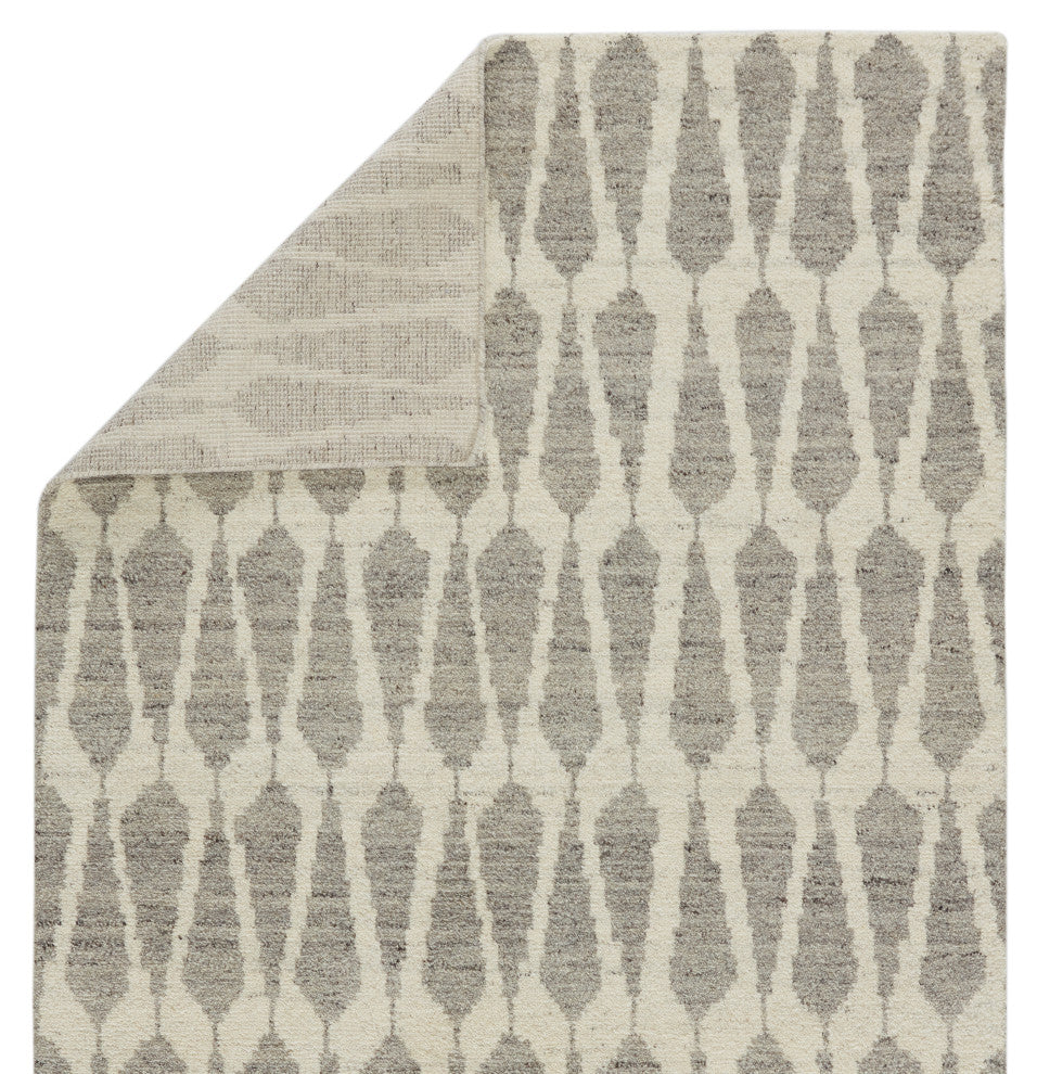Jaipur Living Sabot Hand-Knotted Geometric Ivory/Gray Rug, 12'x15'