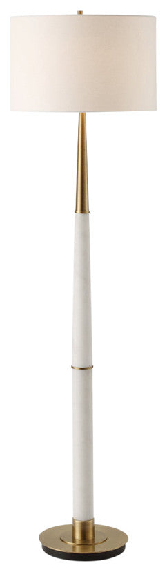 Uttermost Faro White Marble Floor Lamp