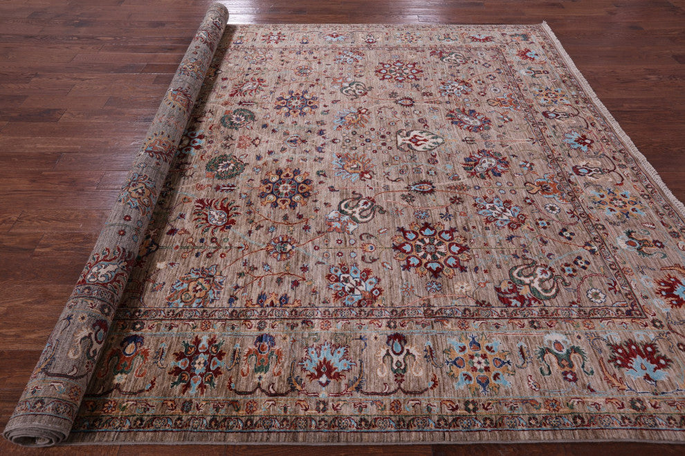 9' 1" X 11' 9" Persian Tabriz Handmade Rug Q11206