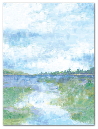 Blue Landscape with Marsh 30x40 Canvas Wall Art