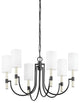 6-Light Chandelier, Forged Iron