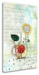 "Bird On A Tea Cup" By Sarah Ogren, Giclee Print on Gallery Wrap Canvas