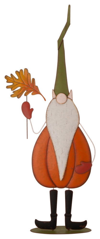 48"H Fall Metal Gnome Standing Decor