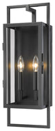 Z-LITE 598M-BK 2 Light Outdoor Wall Sconce, Black