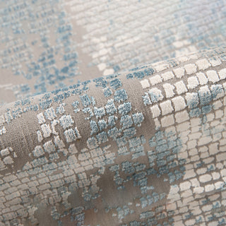 Haleena Davies Gray/Blue Polyester Blend Area Rug, 8'6"x11'6"