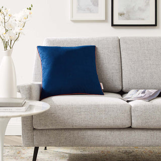 Accentuate 18" Performance Velvet Throw Pillow EEI-4698-NAV-BLO
