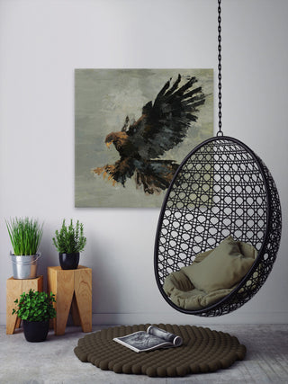"The Great Eagle" Painting Print on Wrapped Canvas, 12"x12"