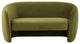 Safavieh Couture Zhao Curved Loveseat, Olive Green