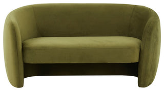 Safavieh Couture Zhao Curved Loveseat, Olive Green
