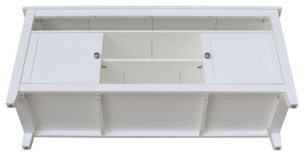 Entertainment / TV Stand with 2 Doors, White