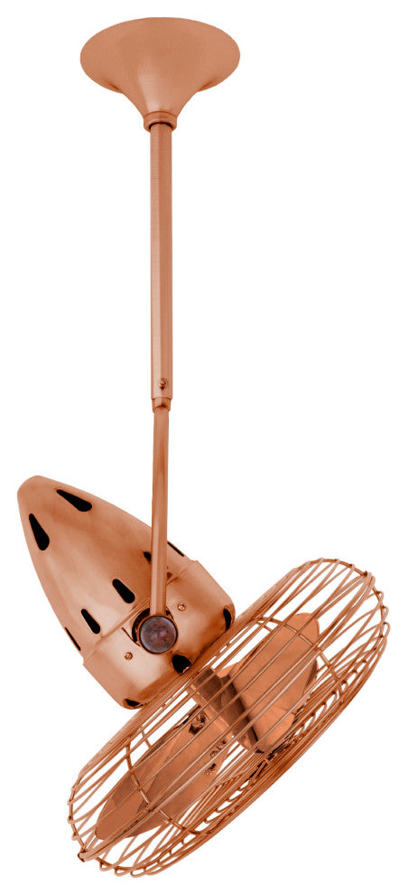 Jarold Direcional Directional Ceiling Fan, Brushed Copper