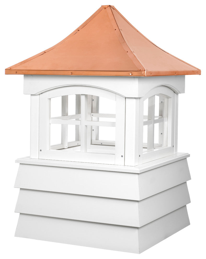 Guilford Vinyl Shiplap Cupola With Copper Roof, 26"x41"