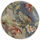 HomeRoots 5' Round Polyester Blue or Sage Area Rug