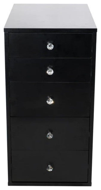 SlayStation 5-Drawer Vanity Storage Unit, Pro Black, Pair