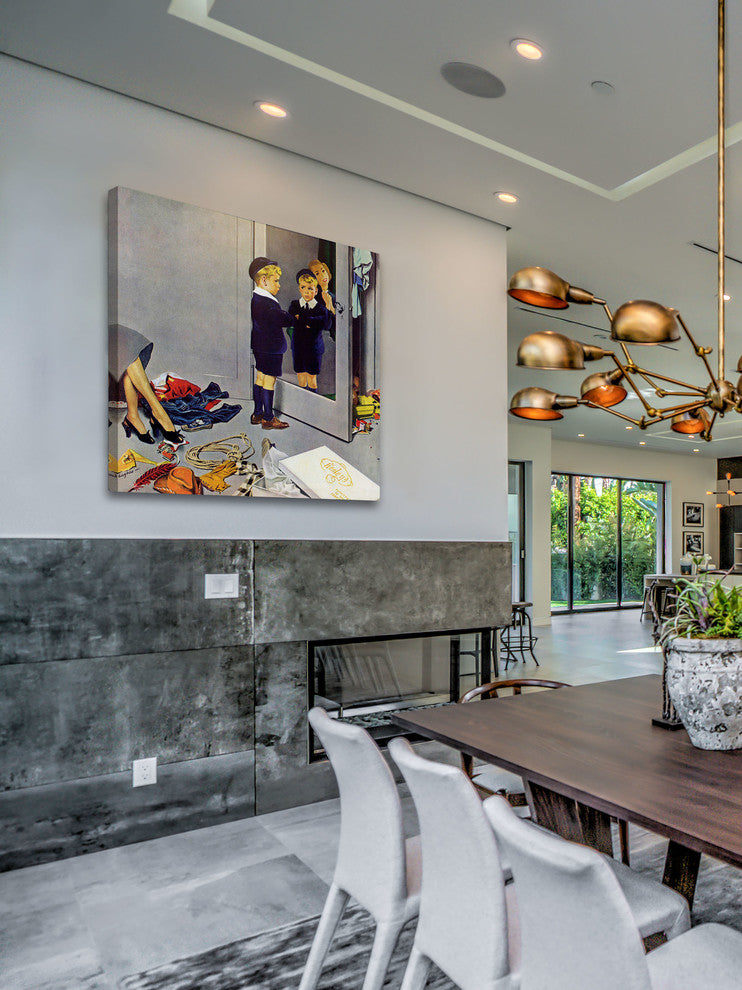 "New Blue Suit" Painting Print on Canvas by George Hughes