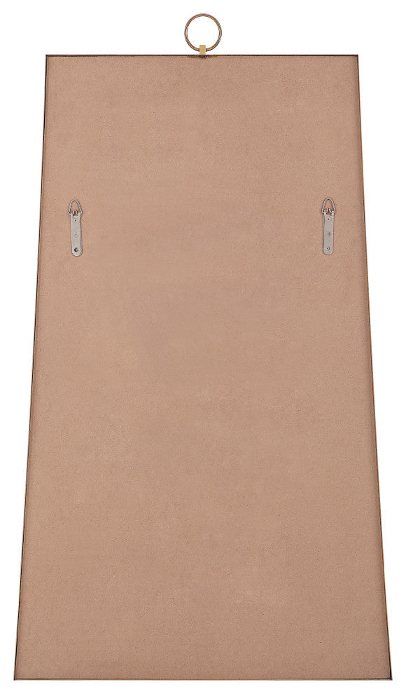Ariadne 42" Tall Rectangular Mirror, Burnished Brass