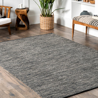 Nuloom Handwoven Solid Area Rug, Grey 8'6"x11'6"
