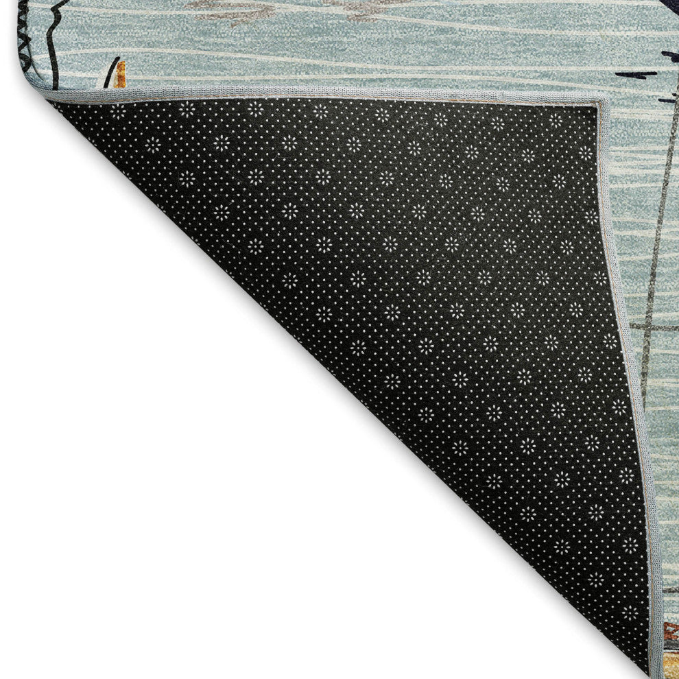 Addison Premium Washable Mayfield AMF153 Blue 9' x 12' Rug