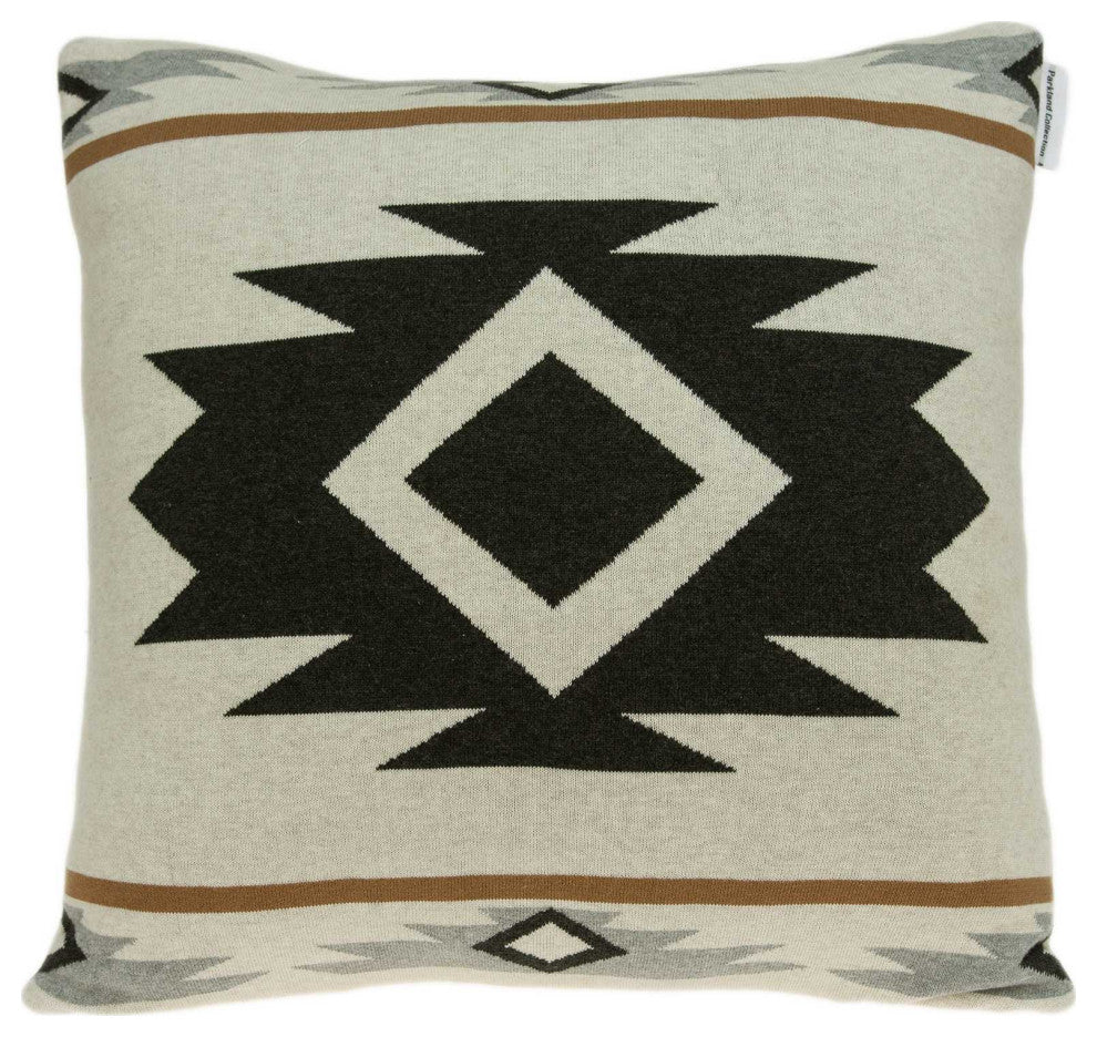 HomeRoots 20" x 7" x 20" Southwest Tan Pillow Cover With Poly Insert