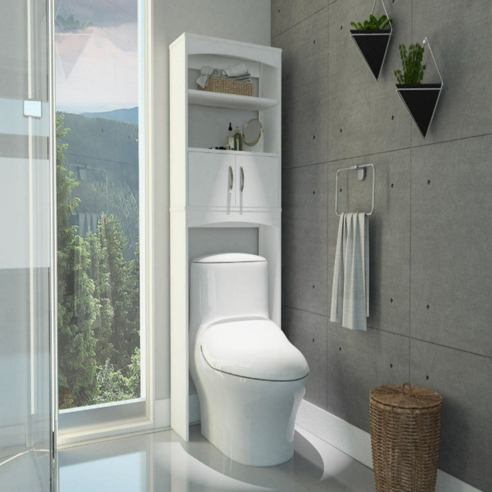 Over The Toilet Cabinet Valentia, Bathroom, White