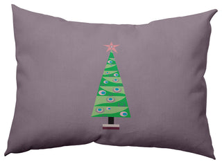 Cartoon Christmas Tree Accent Pillow, Light Purple, 14"x20"